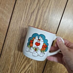 Cute Bunny Mug with Heart Design